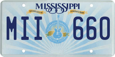 MS license plate MII660