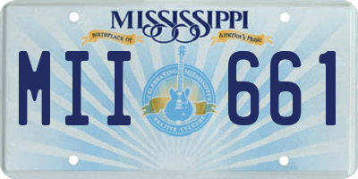 MS license plate MII661
