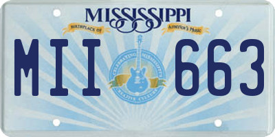 MS license plate MII663