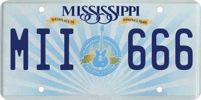 MS license plate MII666