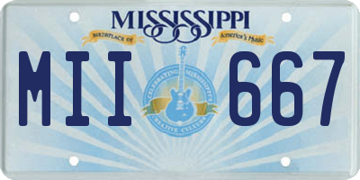 MS license plate MII667