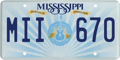 MS license plate MII670