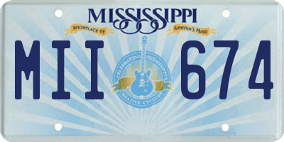 MS license plate MII674