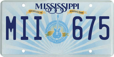 MS license plate MII675