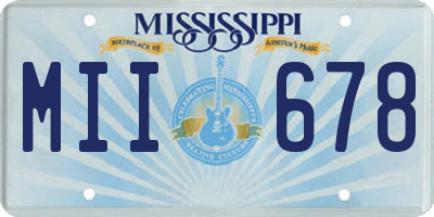 MS license plate MII678