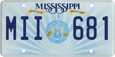 MS license plate MII681