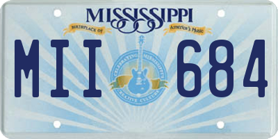 MS license plate MII684