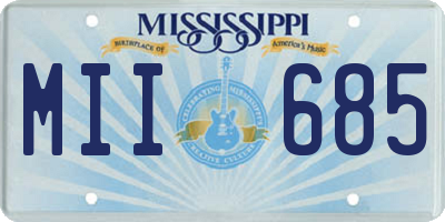 MS license plate MII685