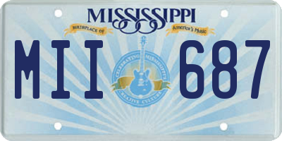 MS license plate MII687