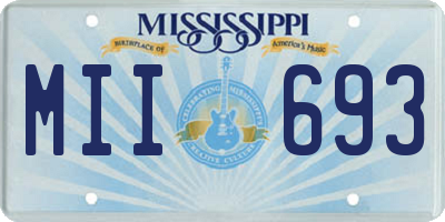 MS license plate MII693