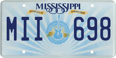 MS license plate MII698