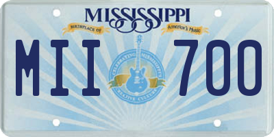 MS license plate MII700