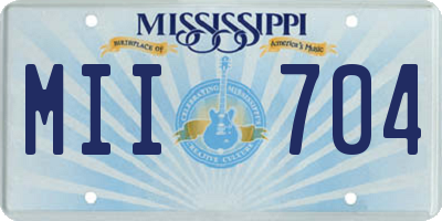 MS license plate MII704