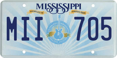 MS license plate MII705