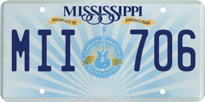 MS license plate MII706