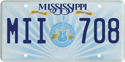 MS license plate MII708