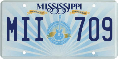 MS license plate MII709