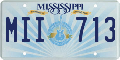MS license plate MII713