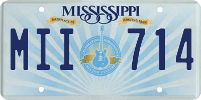 MS license plate MII714
