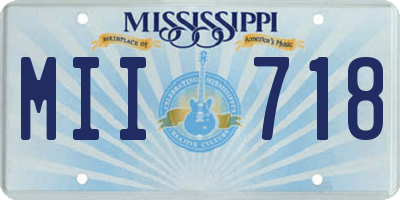 MS license plate MII718