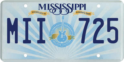 MS license plate MII725