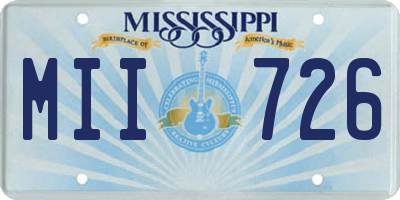 MS license plate MII726