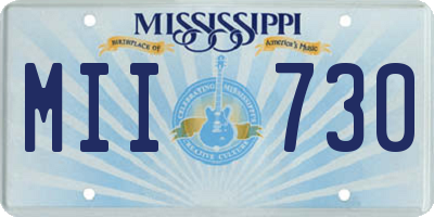 MS license plate MII730