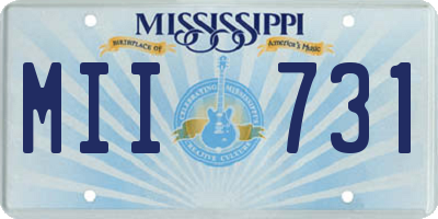 MS license plate MII731