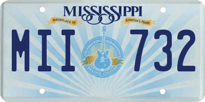 MS license plate MII732
