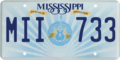 MS license plate MII733