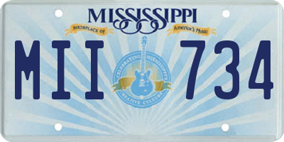 MS license plate MII734