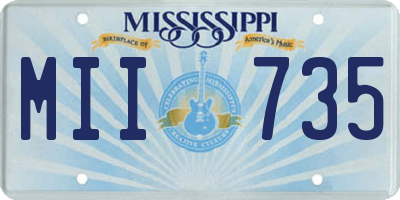 MS license plate MII735