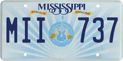 MS license plate MII737