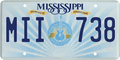 MS license plate MII738