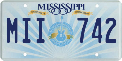 MS license plate MII742