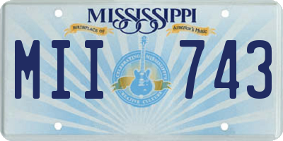 MS license plate MII743