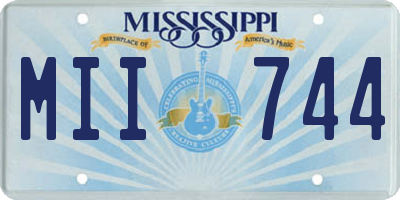 MS license plate MII744