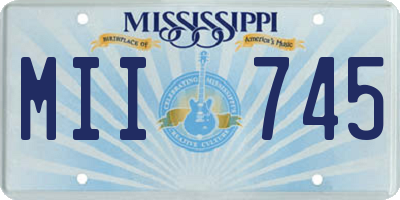MS license plate MII745