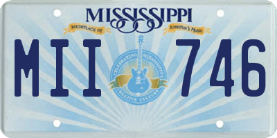 MS license plate MII746