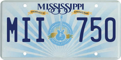 MS license plate MII750