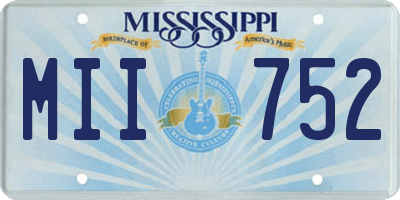 MS license plate MII752