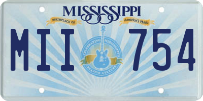 MS license plate MII754