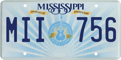 MS license plate MII756
