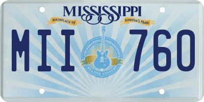 MS license plate MII760