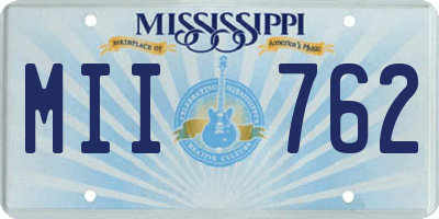 MS license plate MII762