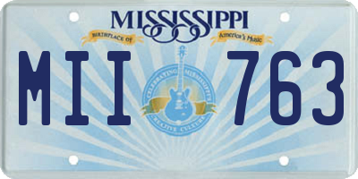 MS license plate MII763