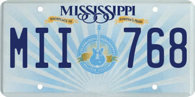 MS license plate MII768