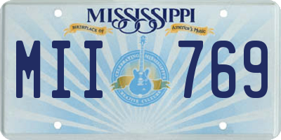 MS license plate MII769