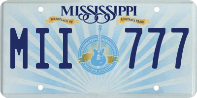 MS license plate MII777