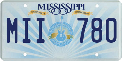 MS license plate MII780